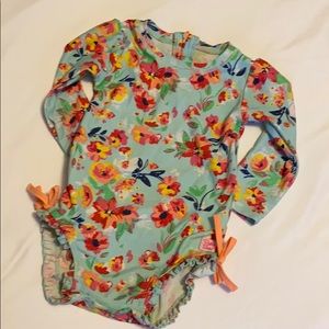 Long sleeve floral bathing suit